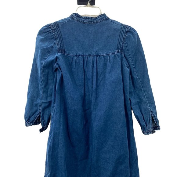 H&M DRESS BLUE DENIM WOMENS SIZE 2 - Picture 4 of 7